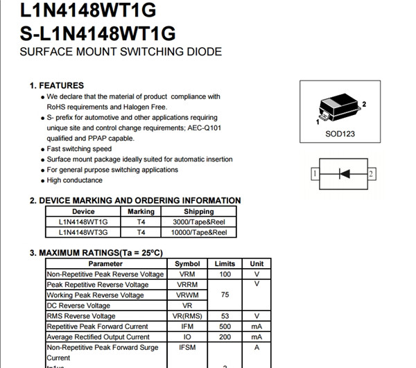 開關二極管Switching Diodes